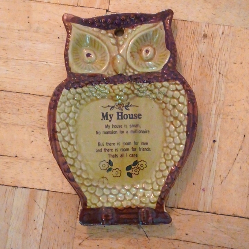 Owl spoon rest vintage kitchen decor Owl Decor